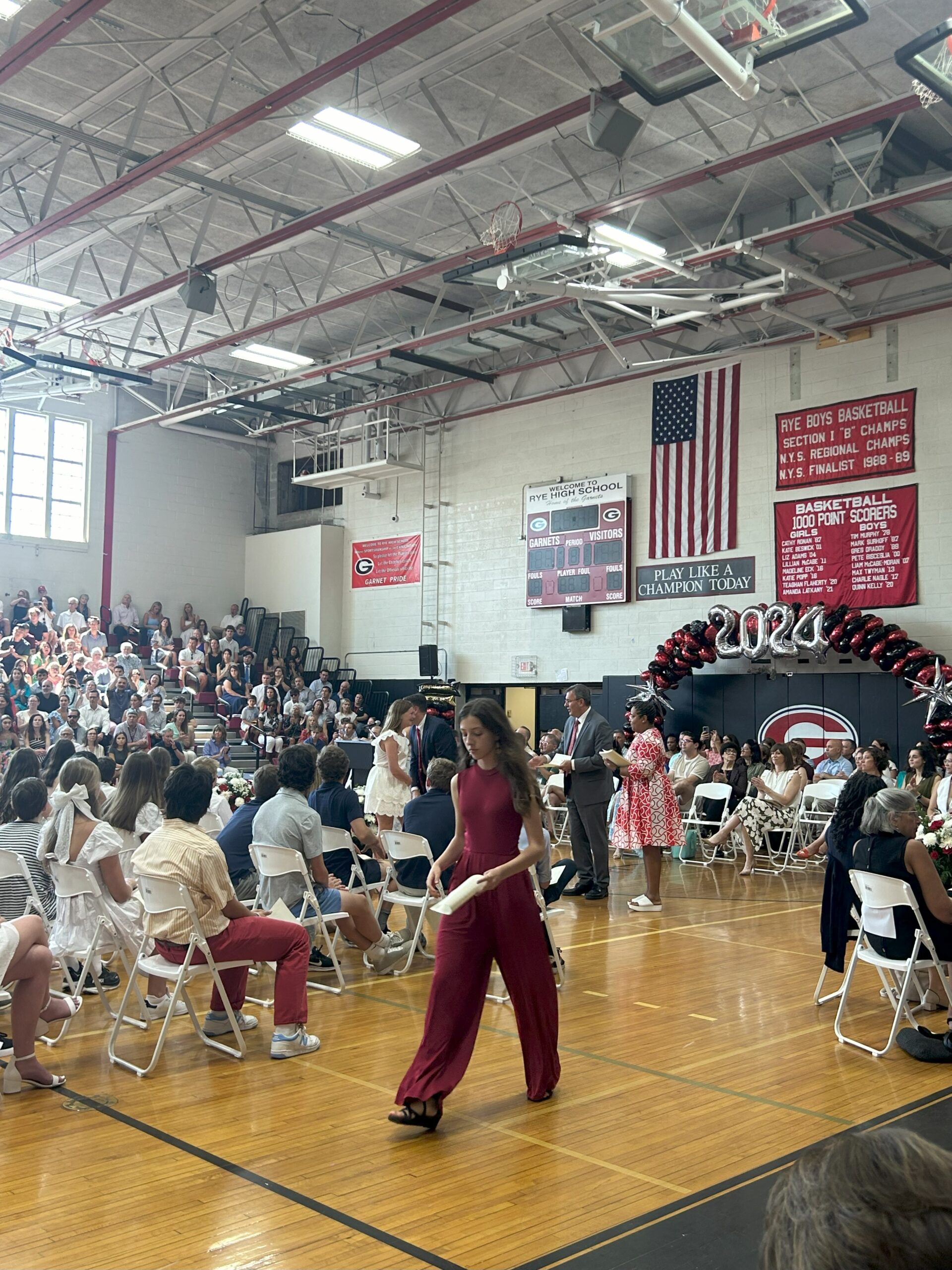 (PHOTO: The Rye Middle School Class of 2024 officially became the Class of 2028 at the Moving Up Ceremony on Tuesday, June 25.)