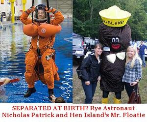 Separated at Birth: Rye Astronaut Nicholas Patrick and Mr. Floatie