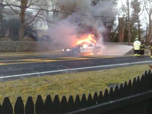 Rye Police Car on fire 02-28-2009