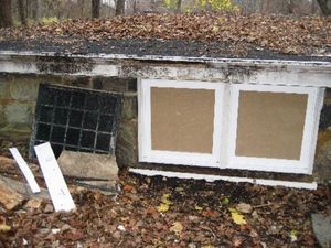 Jay House ice house windows replaced