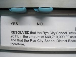 Rye School Board & Budget Vote: Tuesday 7am – 9pm