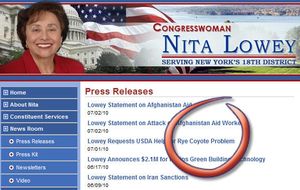 Congresswoman Lowey Goes Coyote Hunting