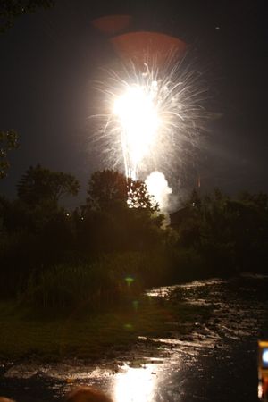 Harrison fireworks over Beaver Swamp Brook 07-05-2010 047