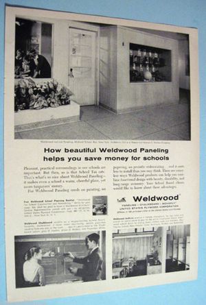 Midland School 1957 Wood Paneling Ad