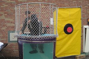 Latimer in Dunk tank