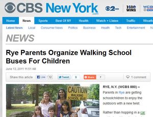 Walking School Bus Captures Eye of WCBS