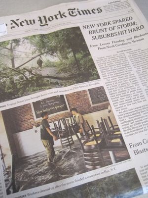 Rye Make NY Times Front Page for Irene