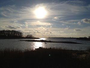 Rye Marshlands w Sun in Clouds 105