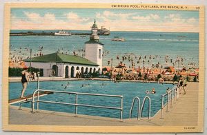 Playland Pool Old Card