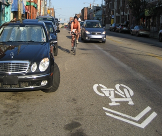 Sharrows on Forest Avenue