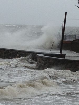 Rye NY Shoreline Hammered – PHOTO