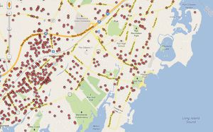 Gun map Rye NY