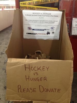 Rye Hockey Works to Check Hunger, Your Donations Needed