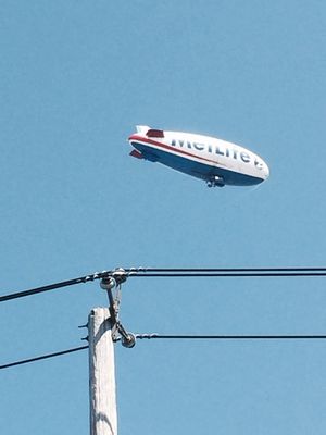 MetLife Blimp in Rye Flyover