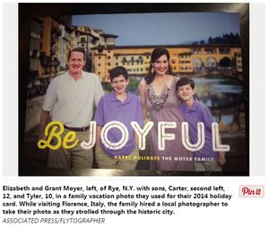 Rye Family Sends Holiday Card Across AP Wire