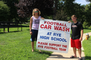 Rye Football Car Wash Raises $2K