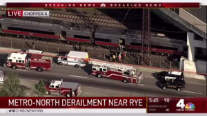 Metro North Train Off Rails in Rye, No Serious Injuries