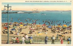 Postcards from Rye: Rye Beach and Boat Landing Rye NY Circa 1935