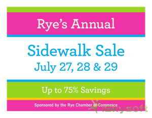 Annual Sidewalk Sale Thursday, Friday & Saturday in Rye