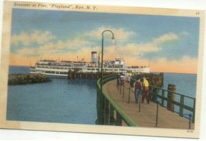 Postcards from Rye: Steamer at Pier Rye Playland Rye NY, Date Unknown