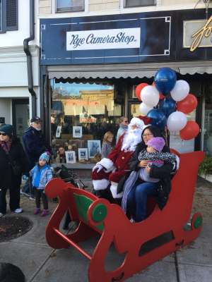 Santa Visits Purchase Street During Mistletoe Magic