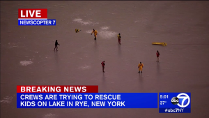 Rye Ice Rescue Broadcast on Live TV