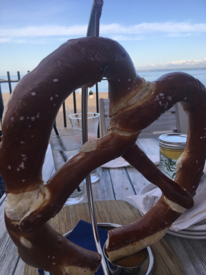 Giant Pretzel and a Froze at Barley Beach House