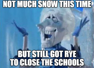 Rye Schools Dismiss Early @11am Due to Weather & Road Conditions