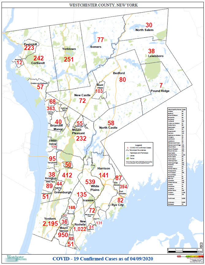 covid-19 westchester county map 2020-04-09