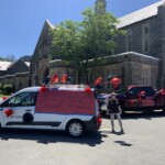 Rye High Graduation Car Parade 2020: RHS Principal Pat Taylor and Assistant Principal Bobby Zegarelli Prepping for Parade