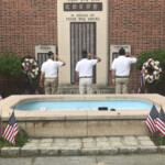 Rye Memorial Day 2020 wreath laying with Commander Fred de Barros, Adjutant Tim Moynihan, and Legionnaire Terry McCartney 4.5