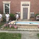 Rye Memorial Day 2020 wreath laying with Commander Fred de Barros, Adjutant Tim Moynihan, and Legionnaire Terry McCartney 6