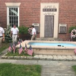 Rye Memorial Day 2020 wreath laying with Commander Fred de Barros, Adjutant Tim Moynihan, and Legionnaire Terry McCartney 6