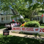 Rye High Graduation Car Parade 2020: Senior Signs Senior's Home and car