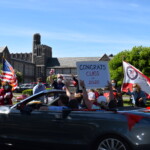 Rye Middle School Graduation Car Parade June 2020 A festive convertible