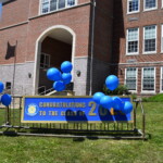 Milton School Graduation Car Parade June 2020 A sign for class of 2020