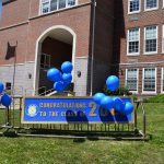 Milton School Graduation Car Parade June 2020 A sign for class of 2020