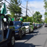 Osborn School Graduation Car Parade June 2020 Cars Lined Up on Theall Rd