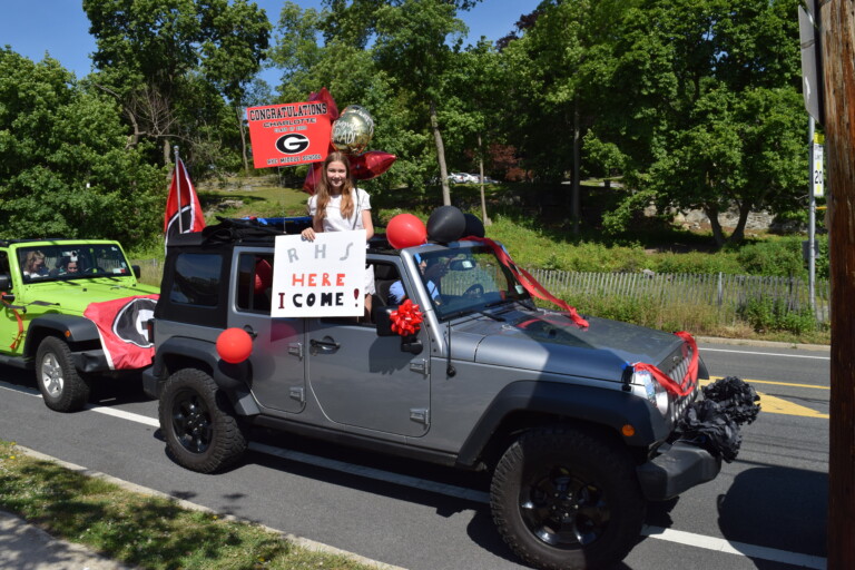 Rye Middle School Graduation Car Parade June 2020 Derman Jeep Wide