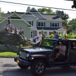 Osborn School Graduation Car Parade June 2020 Neighbors wave from rock across street