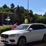 Midland School Graduation Car Parade June 2020 Parade Car in Front of Midland