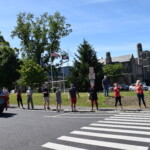 Rye Middle School Graduation Car Parade June 2020 Teachers Lining Parsons Street