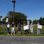 Osborn School Graduation Car Parade June 2020 Teachers Lining the Circle at Osborn