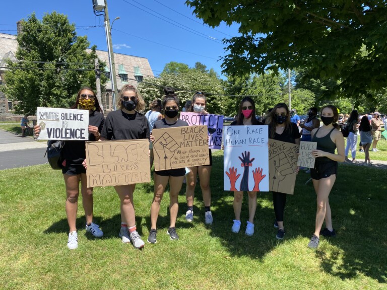 The Black Lives Matter march on June 13, 2020 started and ended at Rye High School.