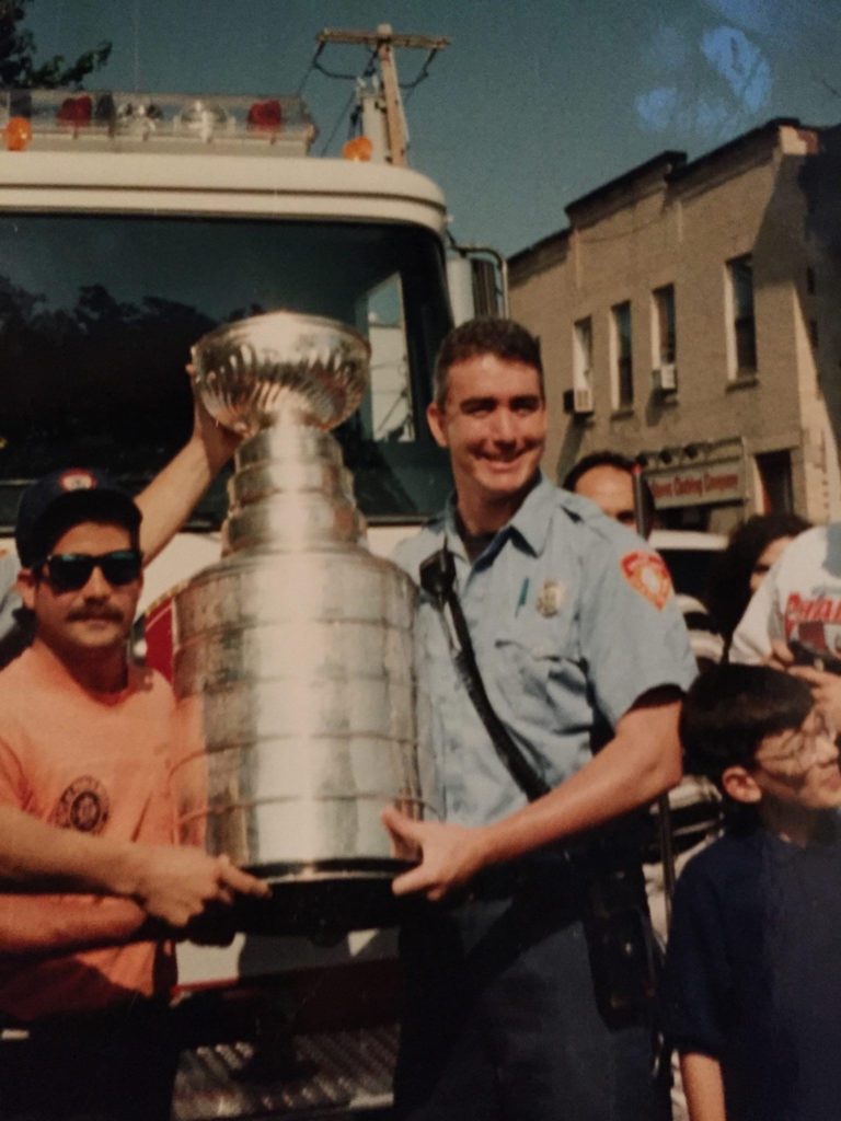 John McDwyer with the Stanley Cup (Rangers, 1994)