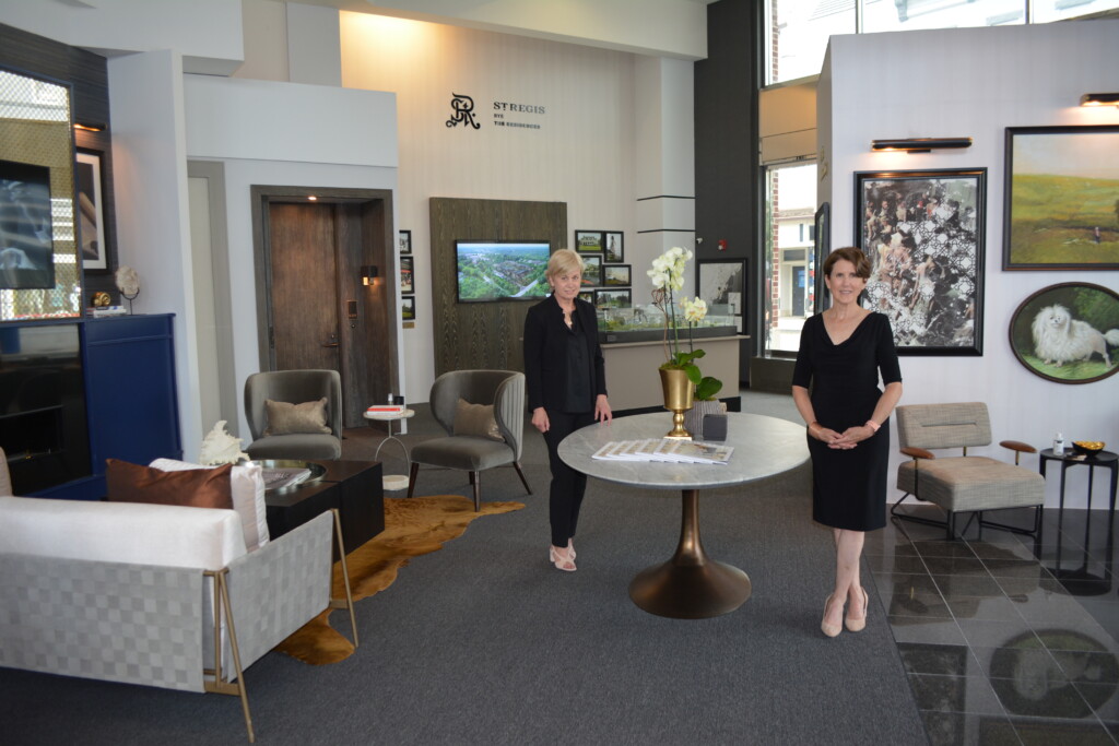 St. Regis Residences, Rye - Sales Gallery on Purchase Street. Sales Agent Pam Peterson and Director of Sales Susie Joyce.