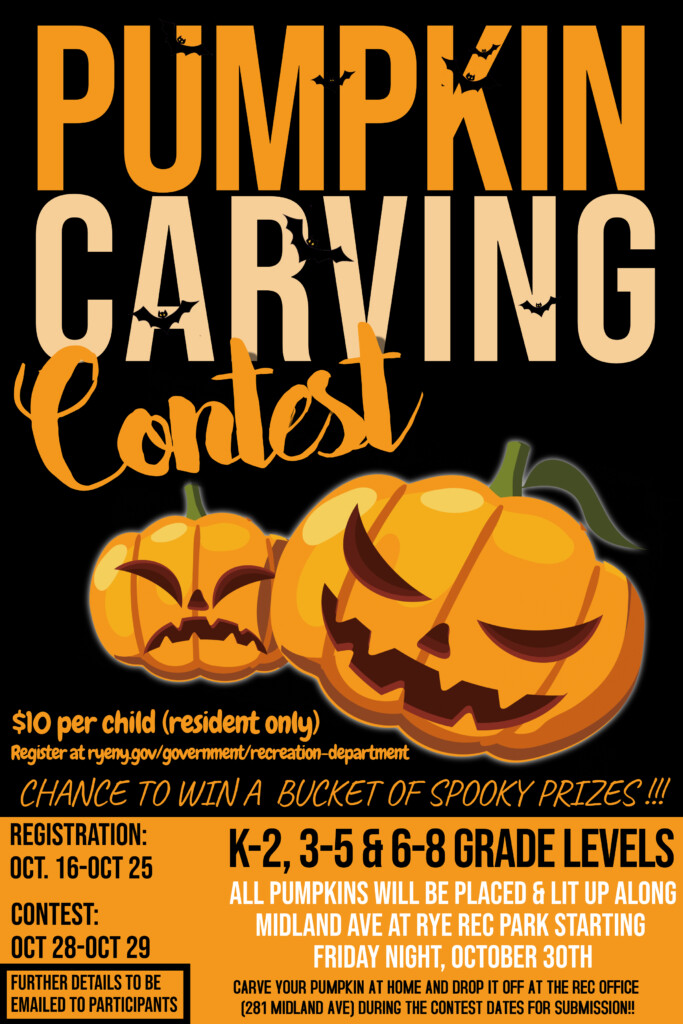 Pumpkin Carving Contest Rye Rec 2020