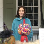 Rye Historical Society 1st Annual Pumpkin Contest - Kristen Triolo with her Bubble Gum Machine