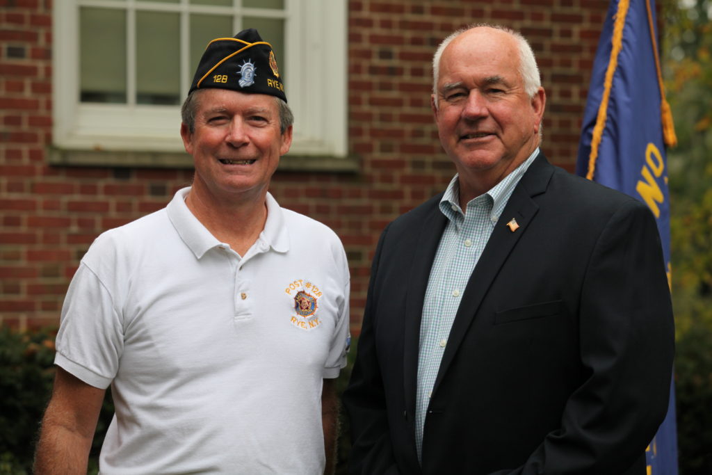 Tim Moynihan of American Legion Post 128 and Dave Ball of RyeVets.org
