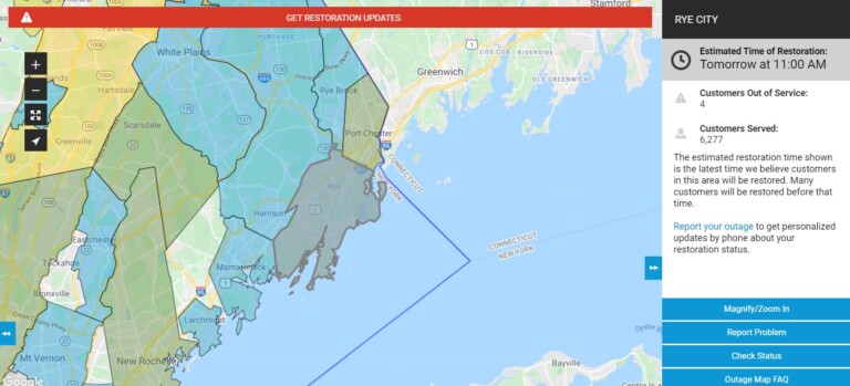 Con Ed Outage map 12-25-2020 9-00pm